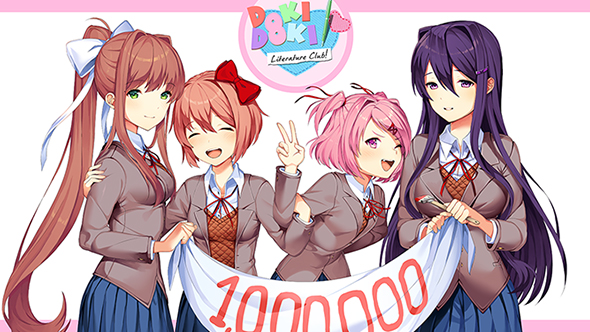 Horrifyingly cute visual novel Doki Doki Literature Club has surpassed 1  million downloads | PCGamesN