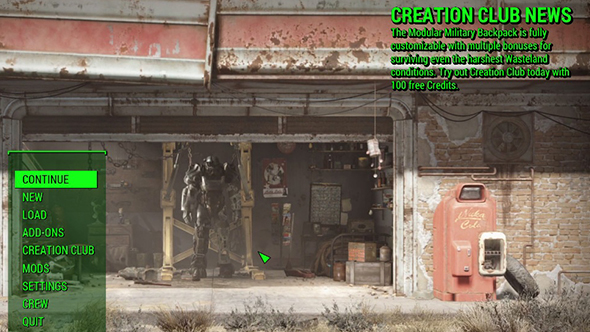 Fallout 4 mod aims to remove Creation Club news | PCGamesN