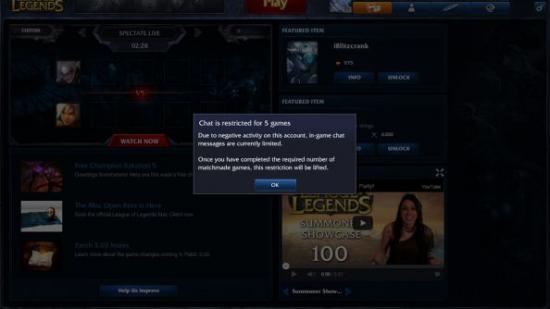 Chat Restrictions – League of Legends Support