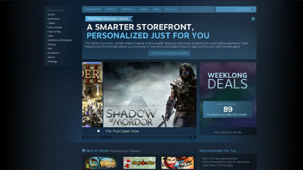 Valve overhauls the Steam Store with new categories, hubs and