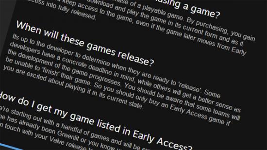 Steam Early Access, explained as well as it possibly can be.