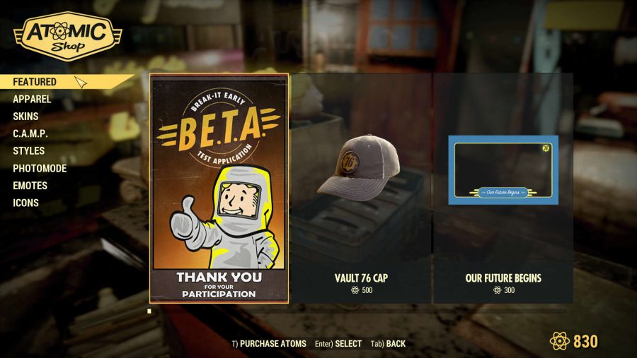 Fallout 76 Atomic Shop Featured