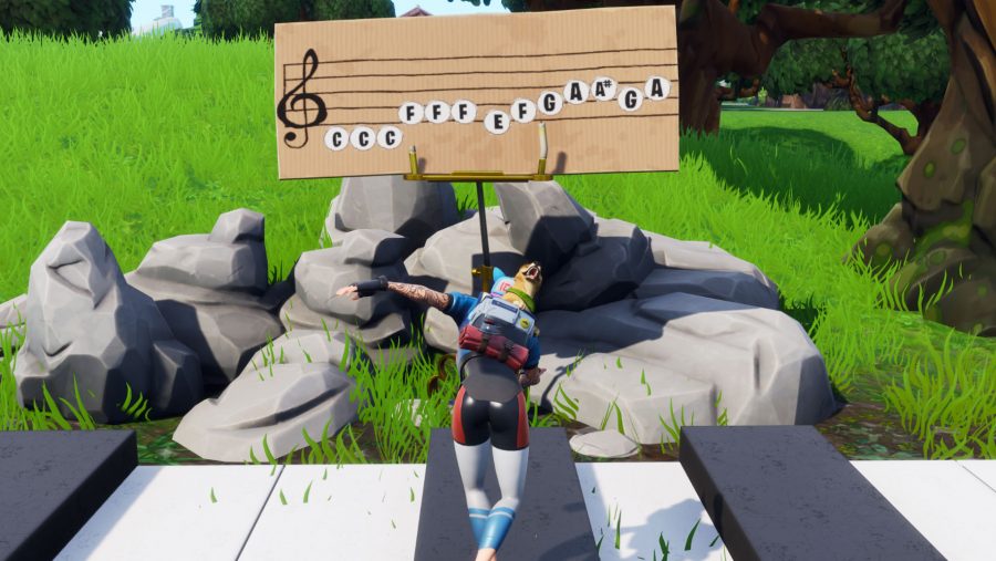 fortnite lonely lodge piano location where to play sheet music near lonely lodge - fortnite piano sheet music