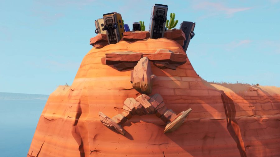 Rock With Face On It In Fortnite Fortnite Giant Face Desert Location Where To Visit A Giant Face In The Desert Pcgamesn
