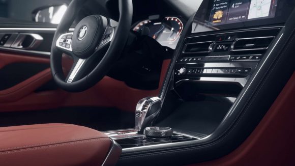 Interior of a BMW rendered using Unity's real-time ray tracing