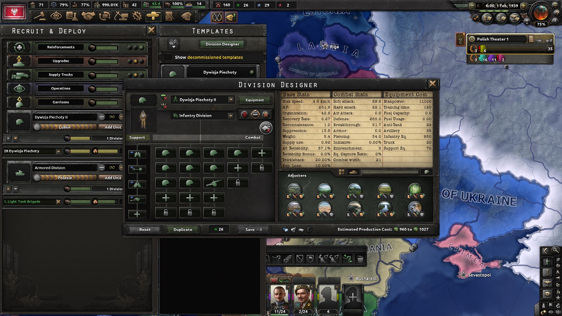 Hearts of Iron 4 meta combat width division templates and more