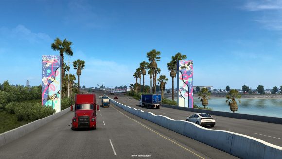The city of Galveston, Texas in American Truck Simulator
