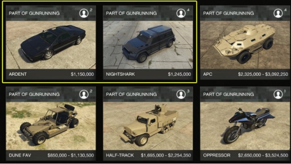 GTA online leaked vehicles